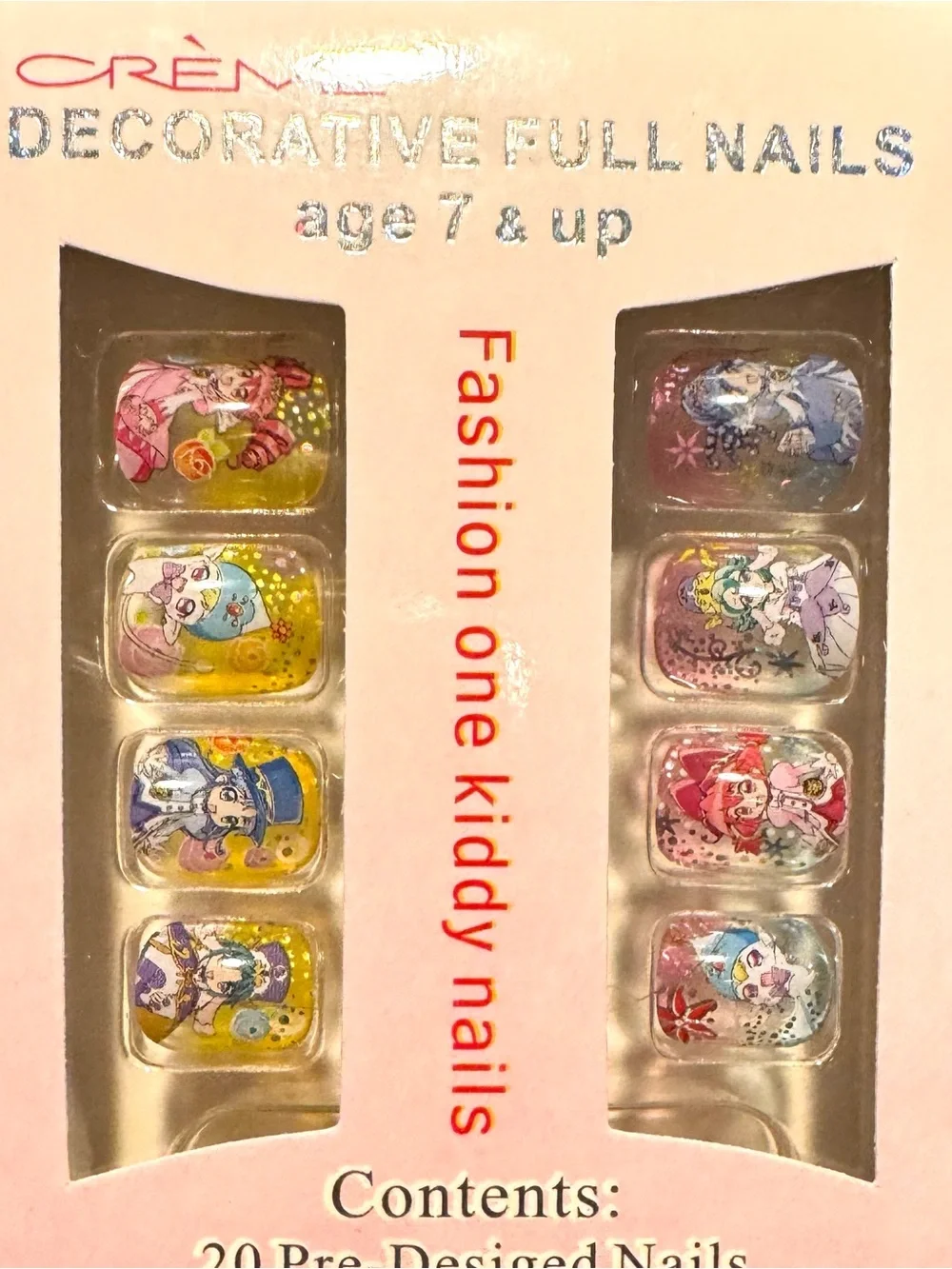 Crème Decorative Set of 2 Full Kids' Press-On Nails — ages 7 & up